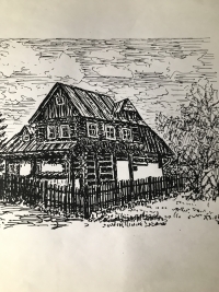 Rudolf Feistauer, sketch of the house U sedmi štítů (At the seven peaks) , 2001