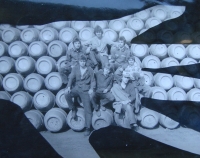 Zdeněk Hovorka (top centre) on practice in Pilsner Urquell in 1981