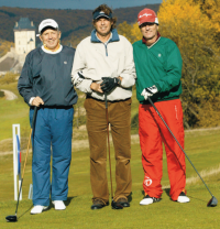 Jiří Hřebec při golfu v roce 2006, stojí uprostřed