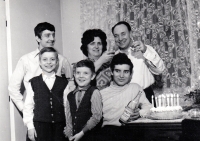 Ludmila Novotná with her husband and children, 1969