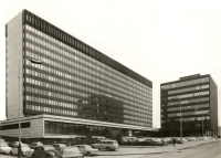 Chemapol-Investa building in 1970 as seen from Kavkazka Street in Prague 10