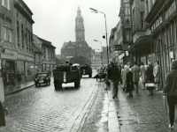 Military vehicles heading to the town hall, August 1968