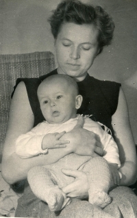 With eldest son Jirka, 1954