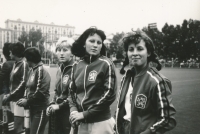 Alena Mejzlikova (second from right) at the 1980 Olympics in Moscow