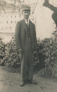 Alena Mejzlíková's grandfather Ondrej Sirotný at the turn of the 19th and 20th century as a doorman at the Grand Hotel in Trenčianske Teplice