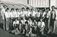 Silver medalists from the 1980 Olympics in Moscow, Alena Mejzlikova standing third from the right