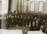 Graduation of Ervín Adam in the auditorium of Charles University in Prague