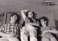 With his wife and daughter Vera on holiday in Hungary, 1985