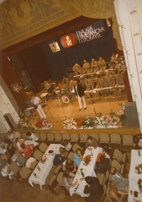 Witness (third from left) at a performance in Litomyšl in 1983