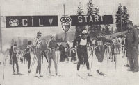 During his studies, Jaroslav Švácha was active in skiing, pictured on the right with number 39 during student races