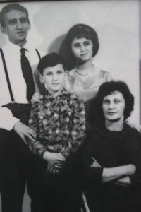 Michal Štěpánek with his parents, Marie and Zdeněk, and sister Eva around 1967