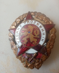 The badge of honour Exemplary Explorer, which Jiří Cimrman received during his military service