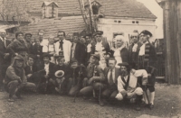 Jiří Cimrman as a young waterman in the amateur theatre group in Úlice, where they performed Lucerna, 1950s