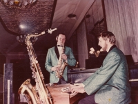 As a guest of M. Černý's orchestra in the café of the Continental Hotel in May 1969