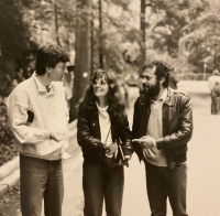 Helena Bartíková with Karel Gott, late 1980s in Prague