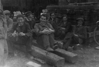 Dillemburg, forced labour on the railway, Zaboj Čampula in the middle, 1943