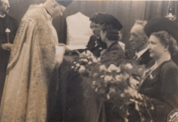 Wedding of parents in Týn Church, 25 August 1940