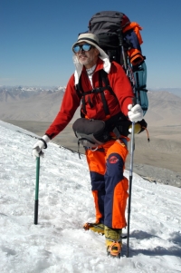 Pavel Virág during a climbing ascent of the Chinese mountain Muztag Atu at an altitude of 6,200 metres above sea level