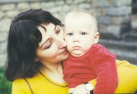 Lýdia Mamulová with her son Bohdan, May 1976