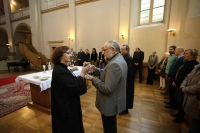 Lýdia Mamulová at the Church U Slavátora in Prague in collaboration with the parish priest Pavel Dvořáček and the curator Ota Keller