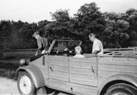 Jan Kaplický, Jan Mladějovský, Josef Kaplický, Cep na Třeboňsku, 1952 