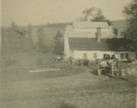 Němeček's mill on the outskirts of Trhová Kamenice after a fire