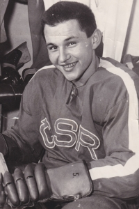 Rudolf Potsch v reprezentačním dresu v roce 1958