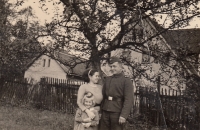 The Bensch family during the Second World War, about 1941, father on leave