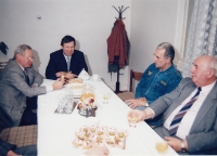 AMPA meeting: Jiří Trnka from Prokopka, chairman Karel Čaloud, Václav Němeček and supply man Sojka