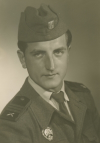 Václav Němeček in military service 1958 to 1960