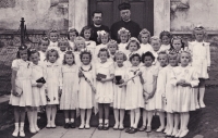 First Holy Communion, group photo, 1951