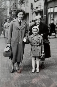 With mother and grandmother, first time in Prague, 1960