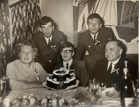 Jan Svoboda (top left) with his brothers and parents