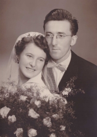 The Kesslers' wedding photo, 1957