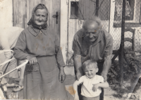 With my maternal grandmother and grandfather, circa 1968