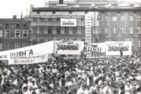 Demonstrace v Gdaňsku v létě 1989