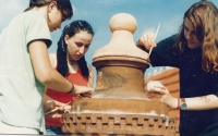 Students of the St. Agnes School of Applied Arts at work under the guidance of Jana Pešková, after 2000