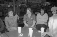 Meeting of SPUSA and signatories of Charter 77, Zlín, 1987, Leoš Duda is far right and Robert Valík is far left