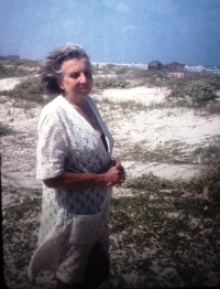 Marie Munková, mother of Petr Munk, in the spring of 1977