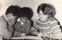 Helena Bobková during her work in the children's home at Valeč Castle