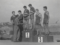 Karel Kozisek with Karel Kovarik, 1st place, Czechoslovak Championship 1958