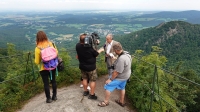 František Pelc during an interview for ČTV in the Jizera Mountains National Nature Reserve in 2021