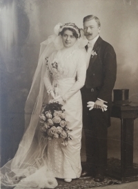 Wedding photo of her parents - Marie and Leo Schoch