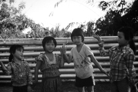 Dancing girls, Laos, 1986