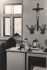 Emil Soukup v litoměřickém semináři při studiu v roce 1961