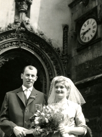 The wedding of Bohumila Amanová and Miroslav Svoboda in 1961