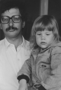 Jan Vaculík with his sister Cilka, 1982
