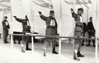 At the shooting range in Pilsen - SNB 1974