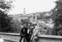 Český Krumlov, sestřenice pamětnice uprostřed, pamětnice vpravo