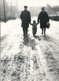 Petr Nikl with grandfather and mother